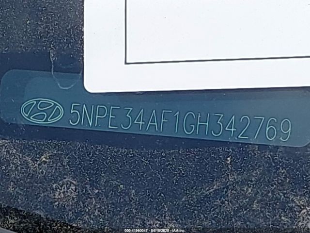 5NPE34AF1GH342769 Hyundai Sonata Sport