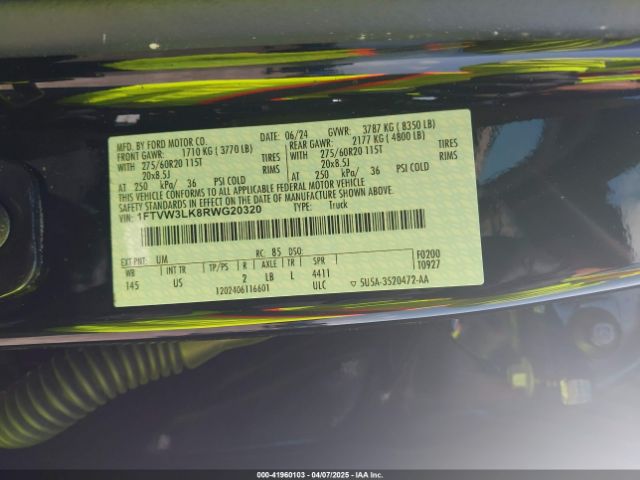 1FTVW3LK8RWG20320 Ford F-150 Lightning Xlt