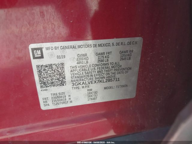 3GKALVEX7KL285711 GMC Terrain Slt