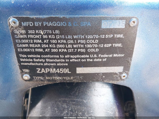 Vespa Gts 300 Super 2016 ZAPM459L6G5300461 Image 10