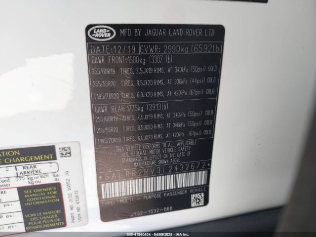 SALRR2RV3L2432672 Land Rover aj126