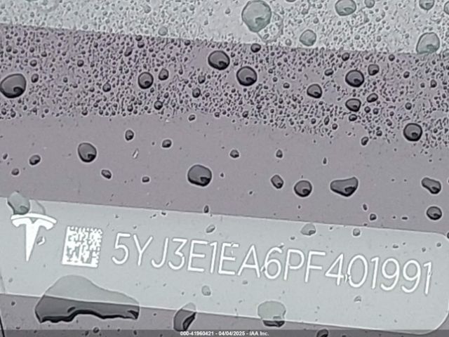 5YJ3E1EA6PF401991 Tesla Model 3 Rear-wheel Drive