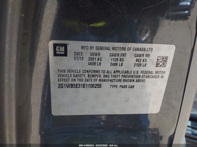 2G1WB5E31E1106255 Chevrolet Impala Limited Lt