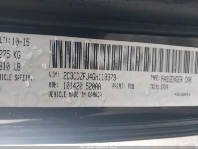 2C3CDZFJ4GH118973 Dodge Challenger R/t Scat Pack