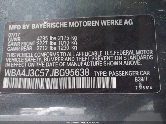 WBA4J3C57JBG95638 BMW 430i Gran Coupe Xdrive