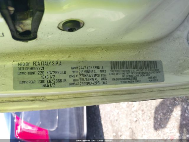 ZFBHRFAB9M6U08160 RAM Promaster City Tradesman