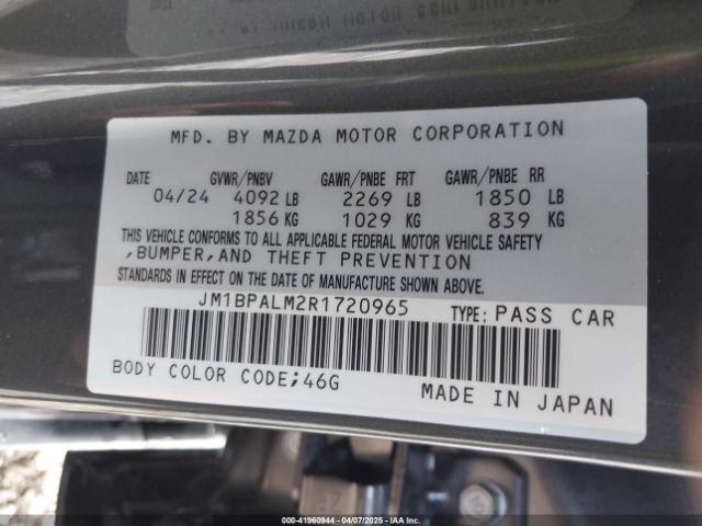 JM1BPALM2R1720965 Mazda Mazda3 2.5 S Preferred