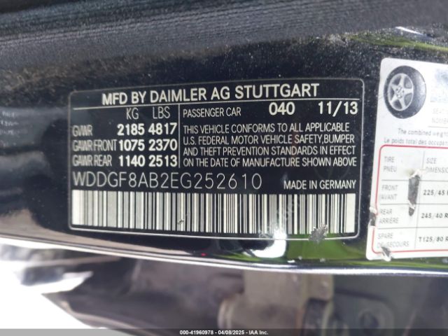 WDDGF8AB2EG252610 Mercedes-Benz C 300 Luxury 4matic/sport 4matic