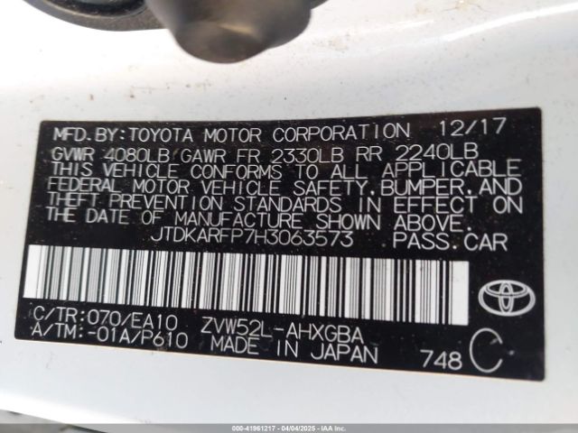 JTDKARFP7H3063573 Toyota Prius Prime Premium