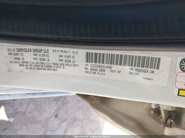 1C3CDZAB3EN144582 Dodge AVENGER SE