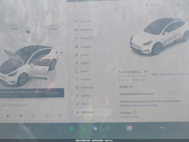 7SAYGDEEXPF684287 Tesla Model Y Awd/long Range Dual Motor All-wheel Drive
