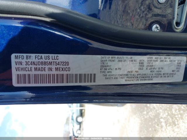 3C4NJDBB5MT547220 Jeep Compass Latitude 4x4