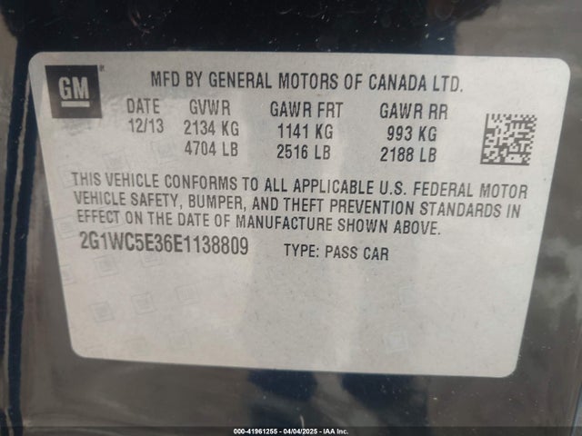 2G1WC5E36E1138809 Chevrolet Impala Limited Ltz