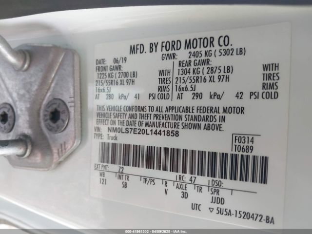 NM0LS7E20L1441858 Ford Transit Connect Xl Cargo Van