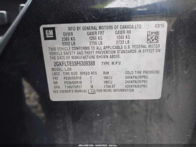 2GKFLTE33F6309388 GMC Terrain Slt-2