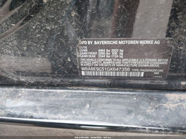 WBA8E9C51GK647356 BMW 328I