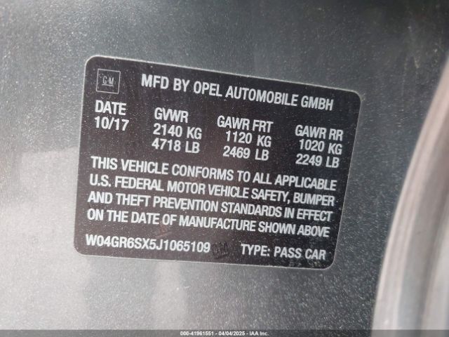 W04GR6SX5J1065109 Buick Regal Sportback Essence