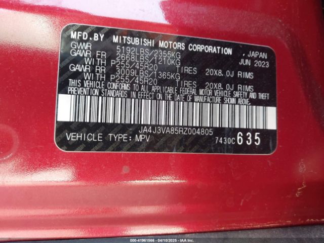 2024 MITSUBISHI OUTLANDER JA4J3VA85RZ004805 Photo 8