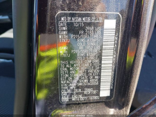JN8AF5MR7GT602058 Nissan JUKE S