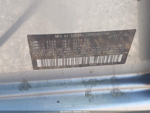 4S3GTAB60L3729115 Subaru Impreza 5-door