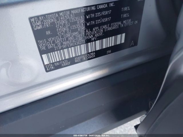 2T3P1RFV3RC436273 Toyota Rav4 Xle