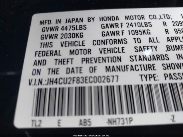 JH4CU2F83EC002677 Acura Tsx 2.4