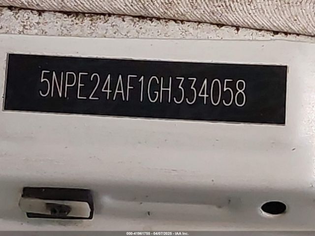 5NPE24AF1GH334058 Hyundai SONATA SE