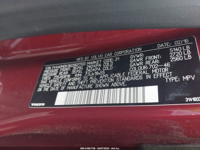 YV440MDK9G2907703 Volvo Xc60 T5 Drive-e Premier