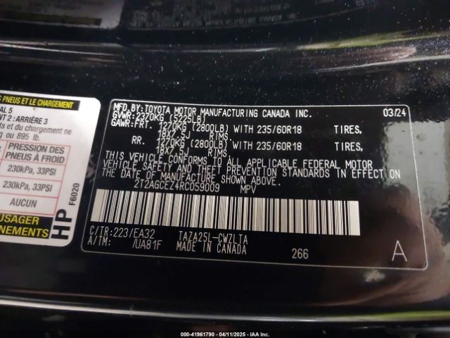 2T2AGCEZ4RC059009 Lexus NX 350