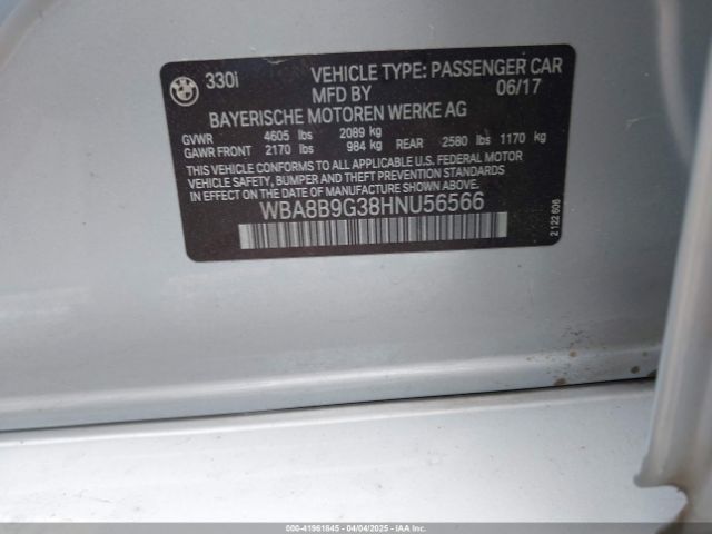 WBA8B9G38HNU56566 BMW 330I