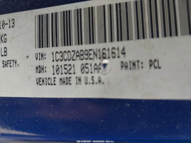 1C3CDZAB9EN161614 Dodge AVENGER SE