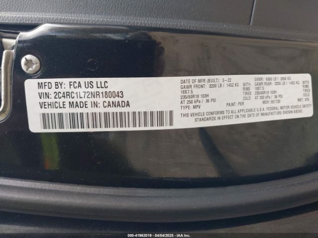 2022 CHRYSLER PACIFICA HYBRID 2C4RC1L72NR180043 Photo 8