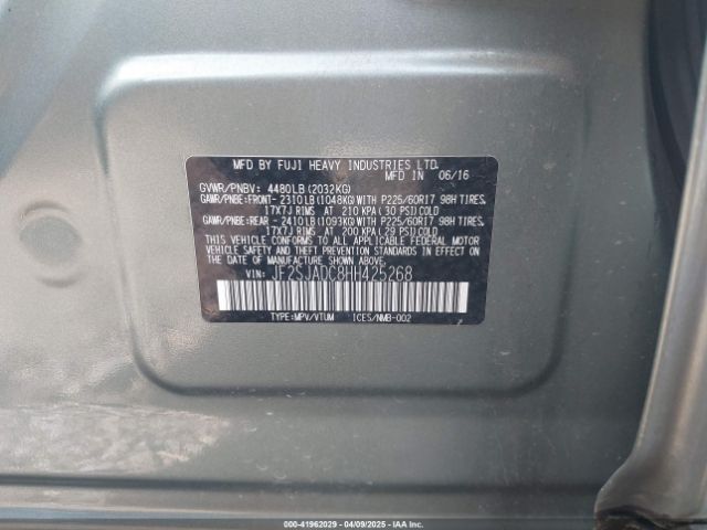 JF2SJADC8HH425268 Subaru Forester 2.5i Premium