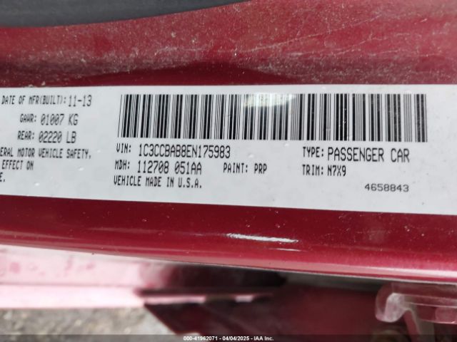 1C3CCBAB8EN175983 Chrysler 2014