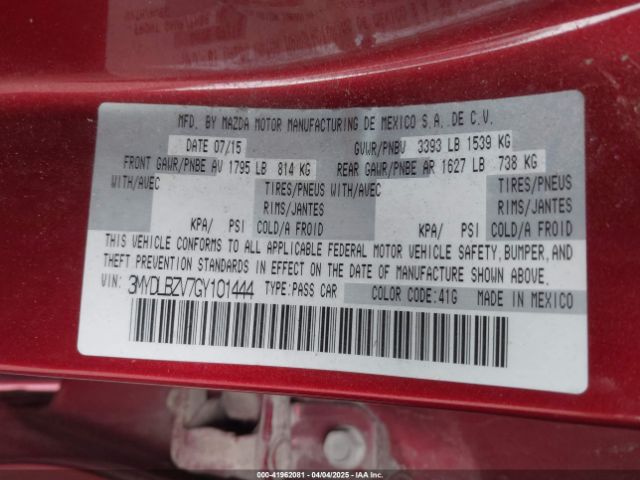 3MYDLBZV7GY101444 Scion IA