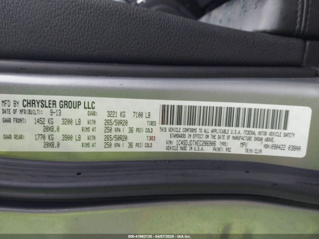 2014 DODGE DURANGO 1C4SDJDTXEC286906 Photo 8