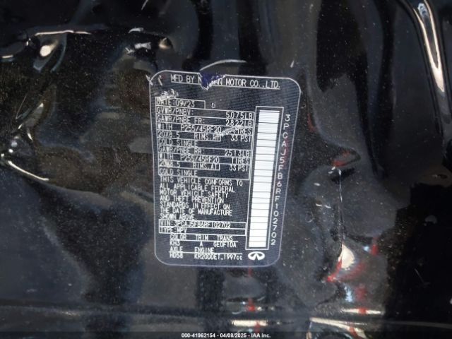 3PCAJ5FB6RF102702 Infiniti Qx50 Sport Awd