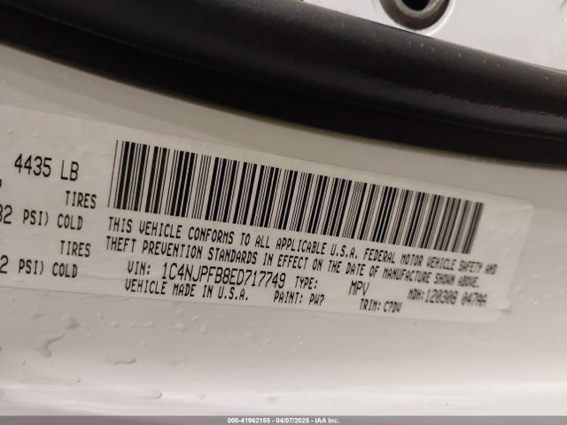 1C4NJPFB8ED717749 Jeep Patriot Latitude