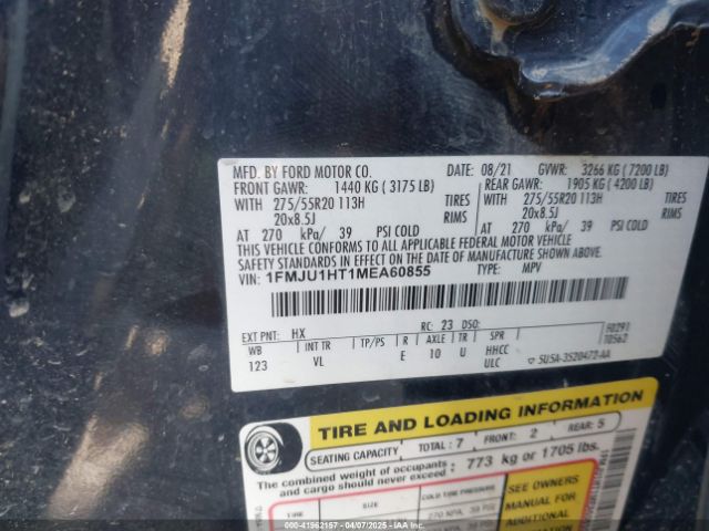 1FMJU1HT1MEA60855 Ford Expedition Xlt