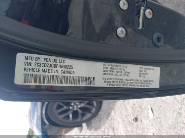 2C3CDZJG6PH695225 Dodge Challenger Gt