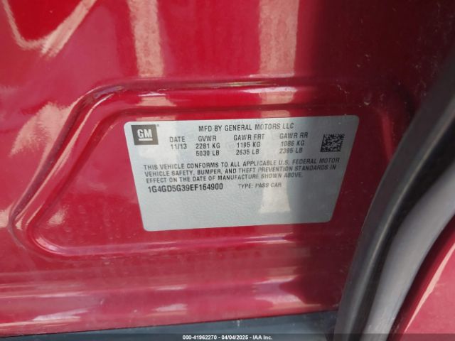 1G4GD5G39EF164900 Buick Lacrosse Premium I Group