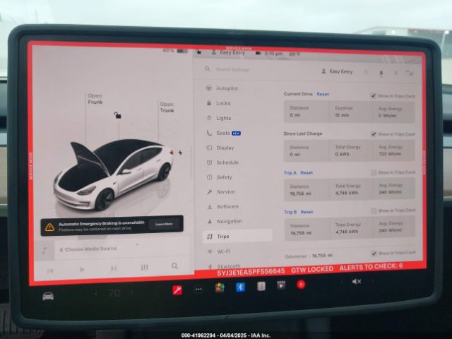 5YJ3E1EA5PF556645 Tesla Model 3 Rear-wheel Drive