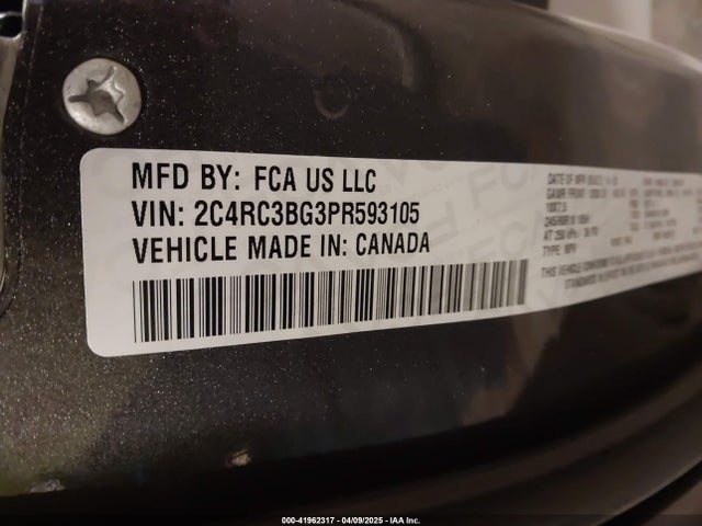 Chrysler Pacifica Touring L Awd 2023 2C4RC3BG3PR593105 Image 9