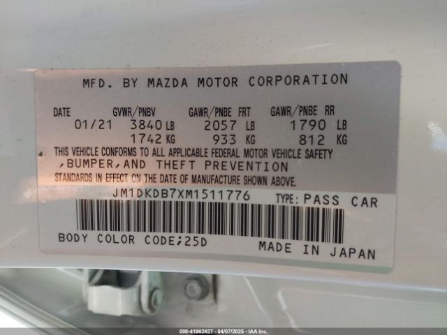 JM1DKDB7XM1511776 Mazda Cx-3 Sport