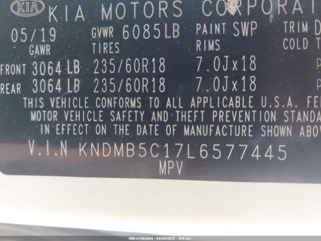 KNDMB5C17L6577445 KIA SEDONA EX