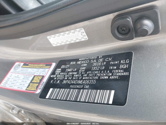 3KPA24ADXME406355 KIA gamma ii