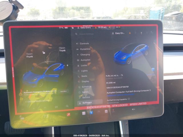5YJ3E1EAXJF108781 Tesla Model 3 Long Range/mid Range