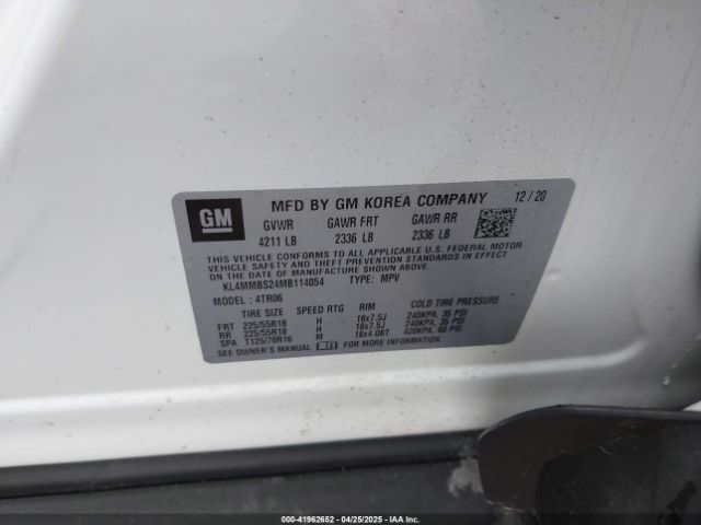 KL4MMBS24MB114054 Buick Encore Gx Fwd Preferred