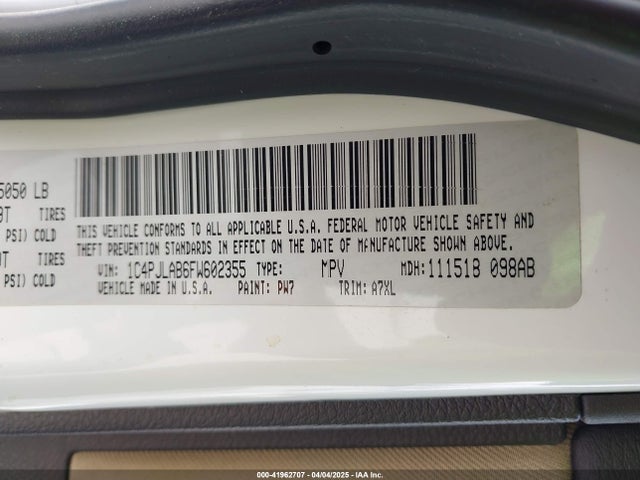1C4PJLAB6FW602355 Jeep Cherokee Sport
