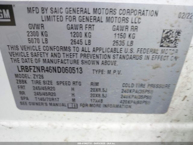 2022 BUICK ENVISION LRBFZNR46ND060513 Photo 8